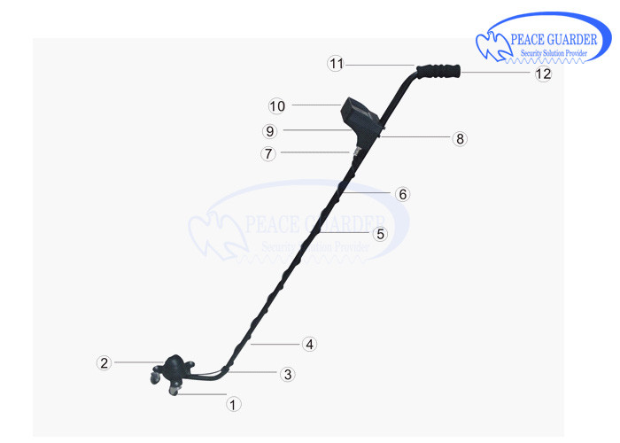 3.5 Inch Screen Under Vehicle Surveillance System With Infrared Lamp / Bomb Search Camera