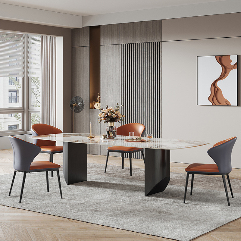 Light Luxury Restaurant Square Marble Dining Tables Width 0.9m/1m
