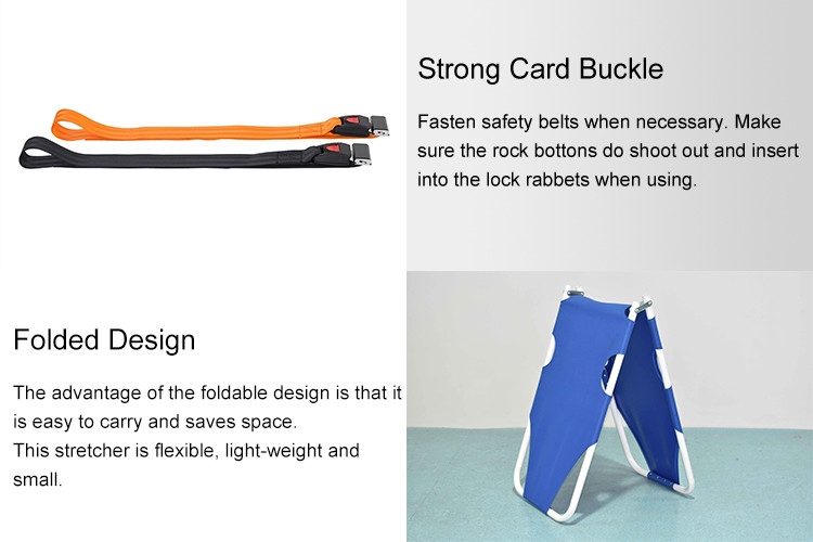 Blue Two Automatic Folding Medical Stretcher For Ambulance 6.5 Kg 185CM