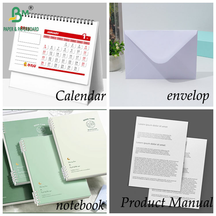 60gr 70gr  CIE 158 Oba Free Uncoated Woodfree Paper For Product Manual 