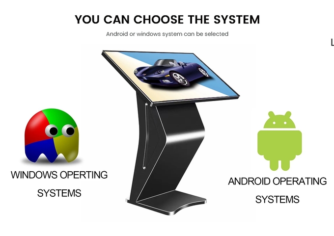 Exhibition Hall Self Service Touch Screen Kiosks 21.5 32 43 55'' Android Windows