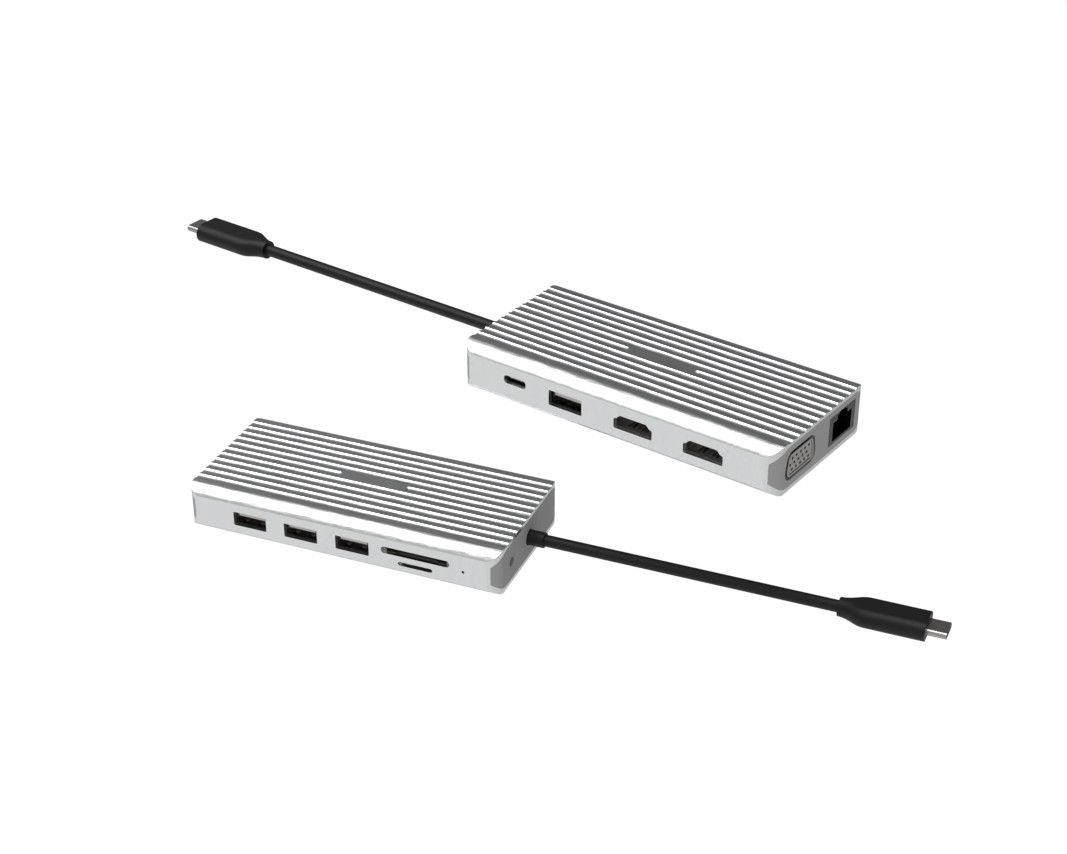 Usb-C Hub Docking Station Hdmi Dual Monitor Adapter For Laptop Docking Station