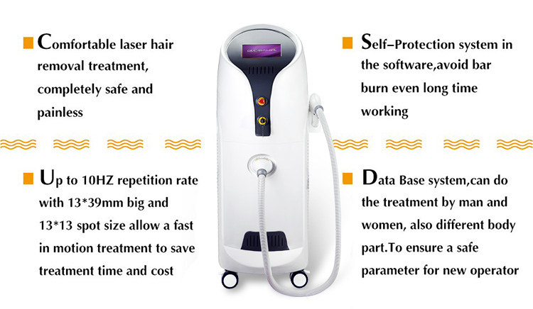 3500 W Diode Laser Hair Removal Machine With 8.4 '' Color Touch LCD Screen
