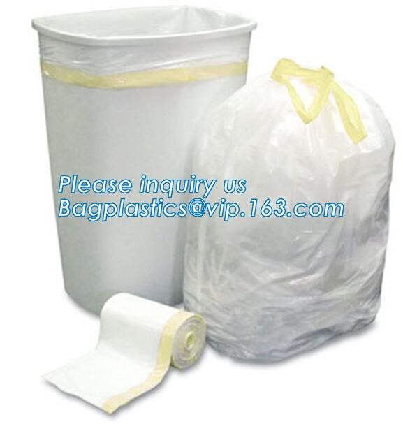 Tall Kitchen Drawstring Trash Bags,Reusable Trash Diaper Bag,gallon black drawstring, durable bin liners 1.2 mil, unscen