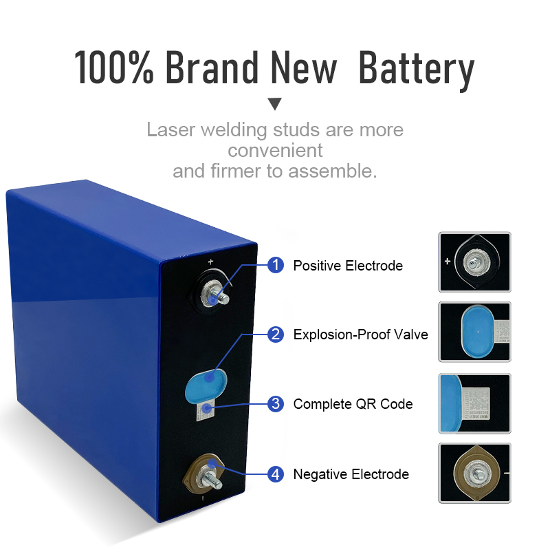 6000 Cycles Solar Power Lithium Ion Battery 3.2V 12V 24V