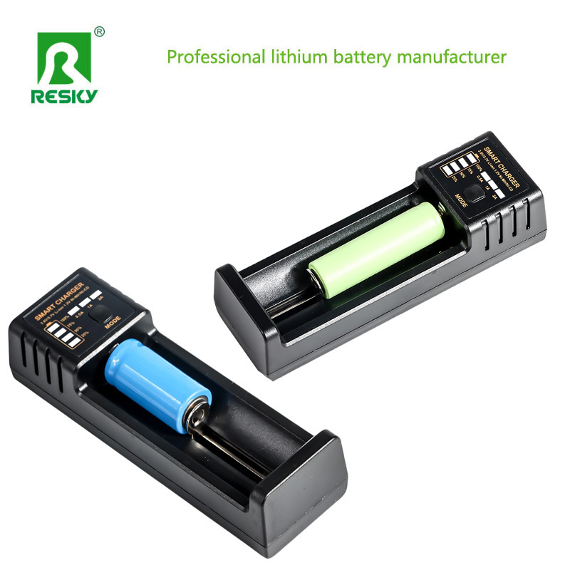 Li-ion Rechargeable Battery Charger 1 Slot 5V 2A For 18650 26650 18500 Battery