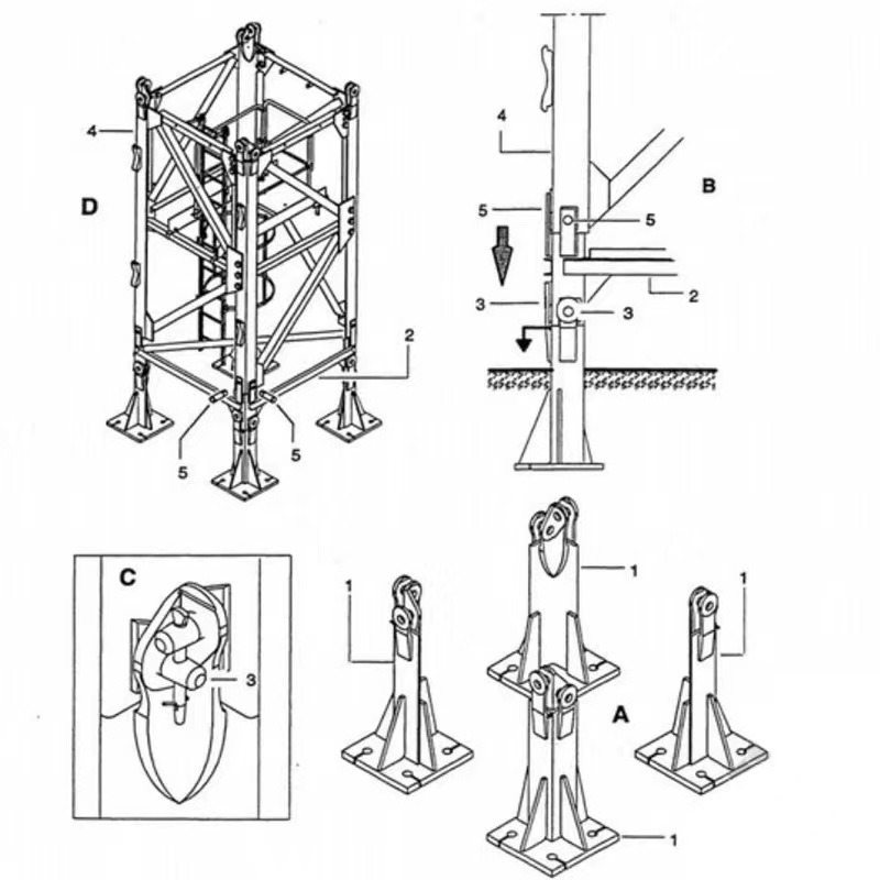 L68b1 Tower Crane Fixing Angles