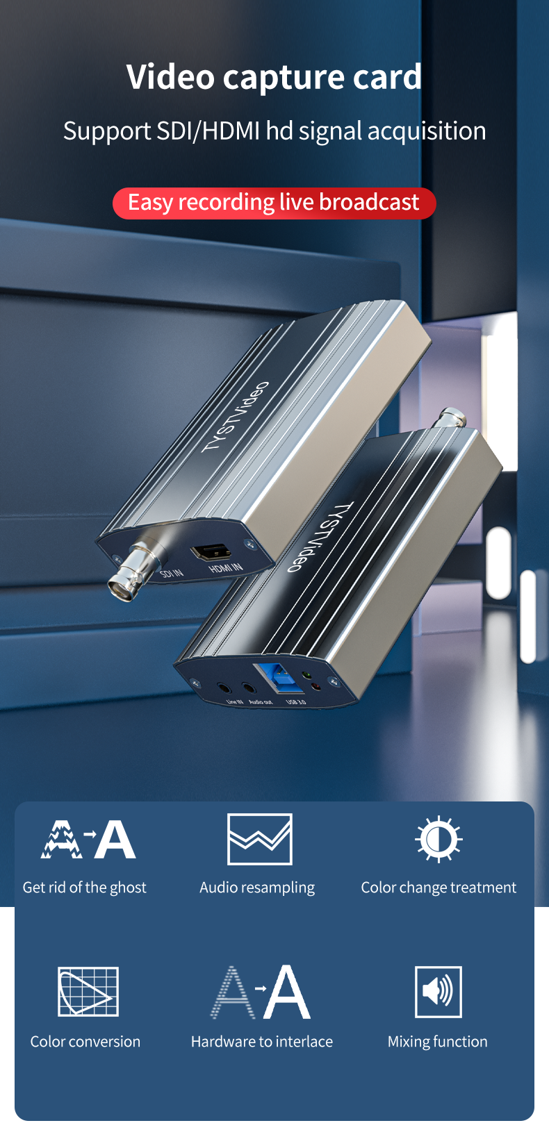 Windows 10 Compatible Video Capture Box with Outstanding Performance and Other Output