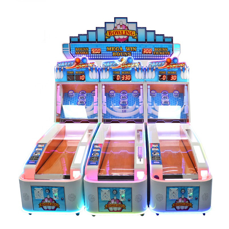 Indoor Sports amusement park kids Bowling ball Arcade Redemption machines Ticket lottery game for 3 players