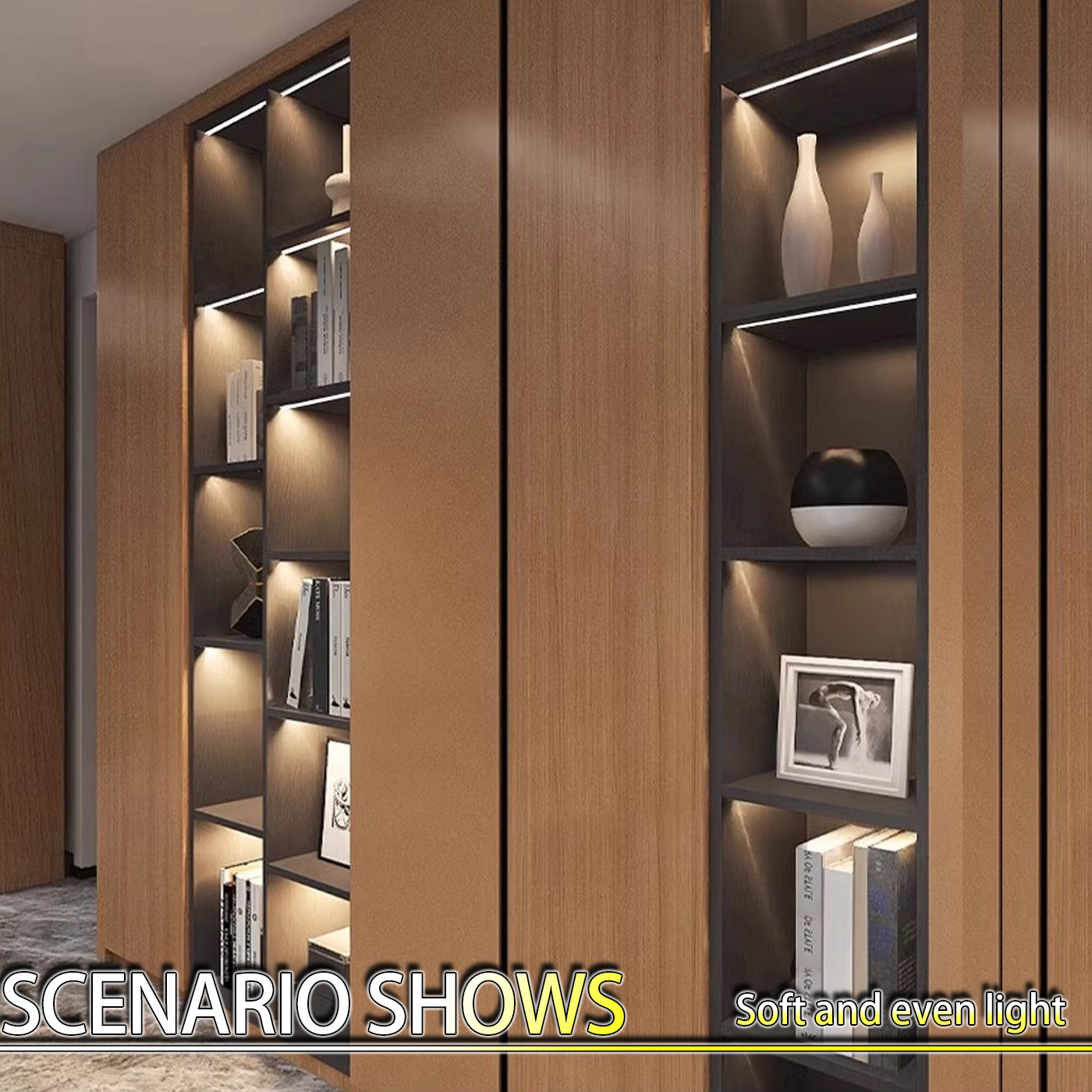 Embedded Wine Cabinet Wardrobe Cabinet Line Light Display Atmosphere Shelf Light Strip