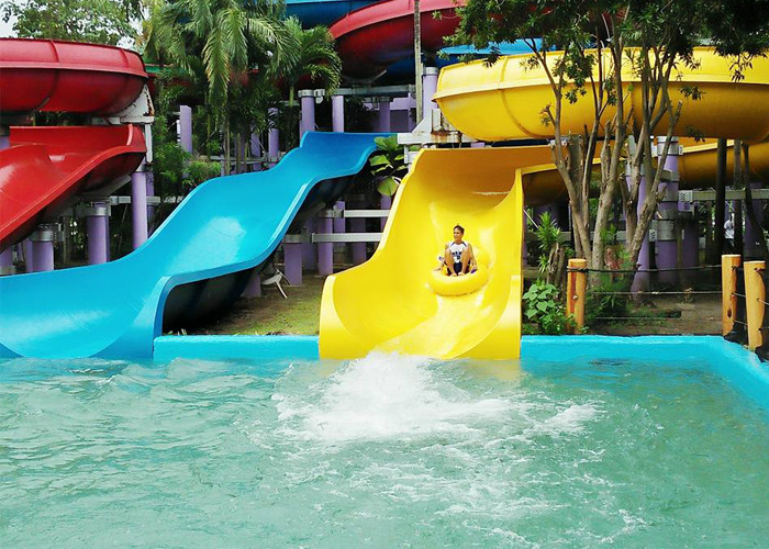 Racing Extreme Water Slides 12m Height Fiberglass For Resorts Pool