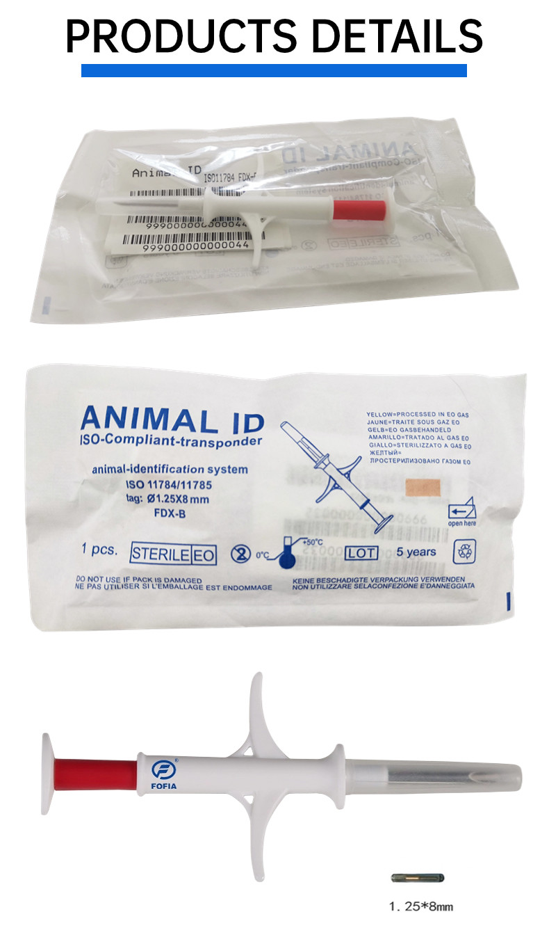 1.25*8mm IP67 Pet Id Chips Anti Collision Tracking For Fish