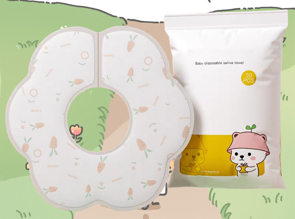 Waterproof Disposable Dribble Bibs Feeding Eco Friendly Dribble Proof Bibs