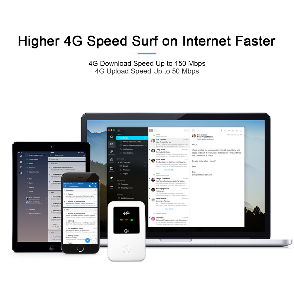 OLAX Mobile WiFi Hotspot Plug-In 4G LTE CAT6 Router ABS Full Network