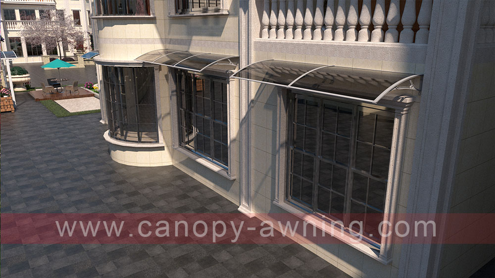excellent diy polycarbonate awning canopy shelter with cast aluminum bracket arm support for door window