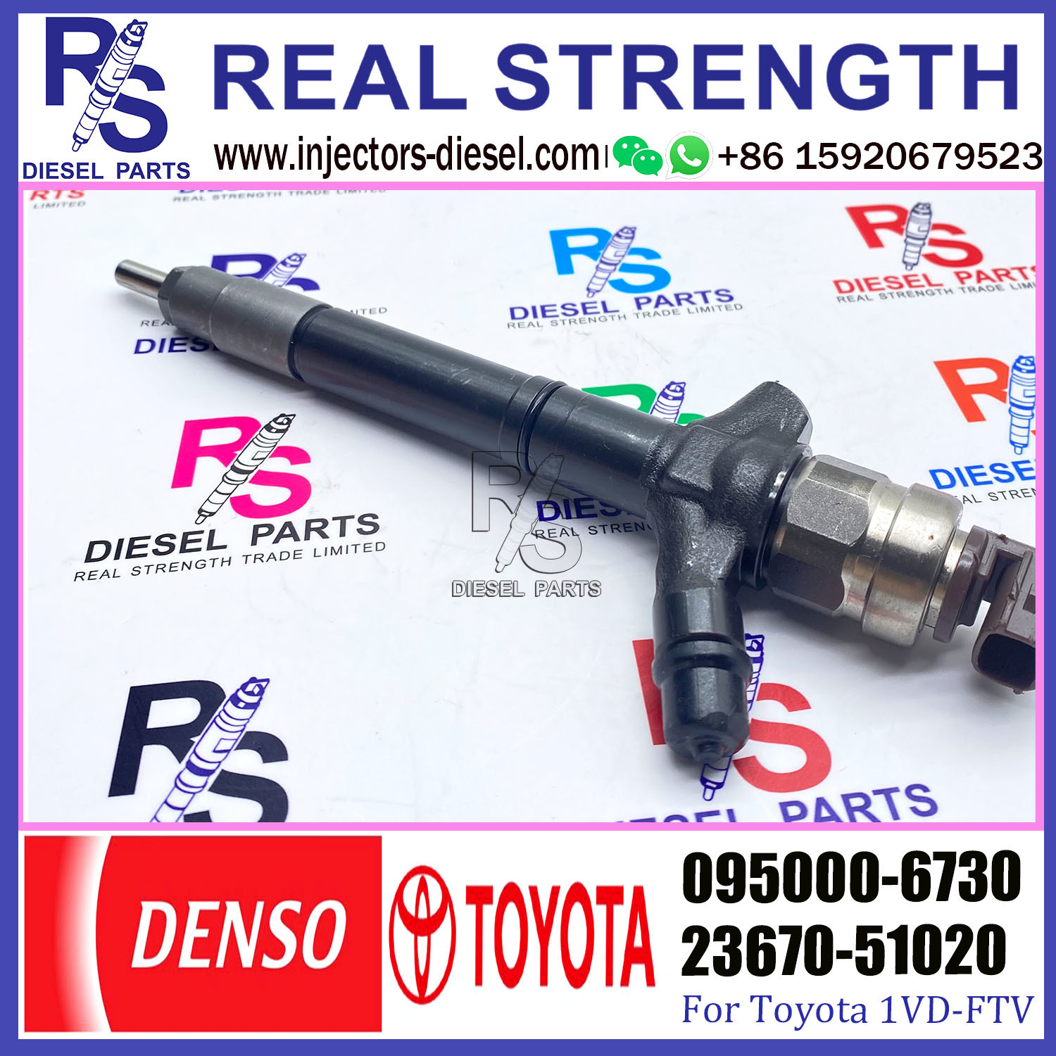 injector nozzle 23670-59035 23670-51020 095000-6730 inyector for Toyota 1VD-FTV common rail injector 095000-7710