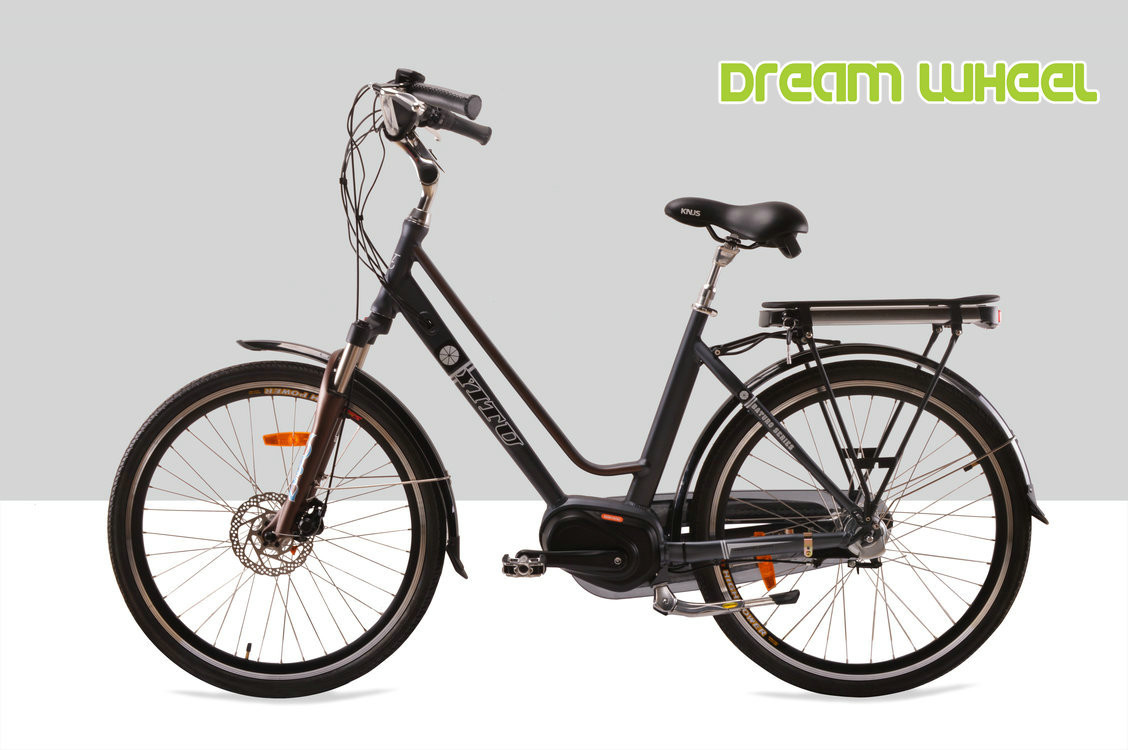 28km/H Electric Urban Bikes 36V 350W Middle Gear Motor Aluminum Frame