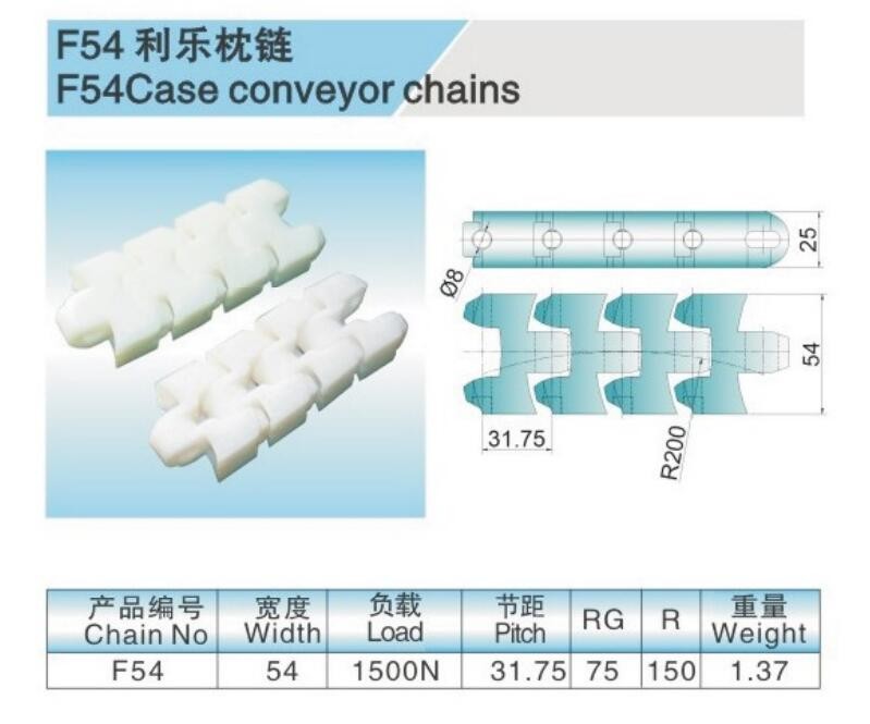 1300 flexible conveyor chains POM slat top conveyor chains transmission conveyor chains