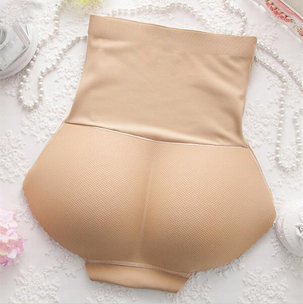 Ladies high waist silicone one piece seamless padded panties