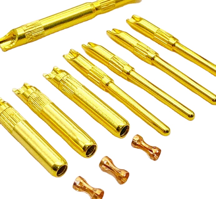 Custom Metal Bronze Lantern Shrapnel Terminal Connector Banana Plug Terminal for Sheet Metal Fabrication