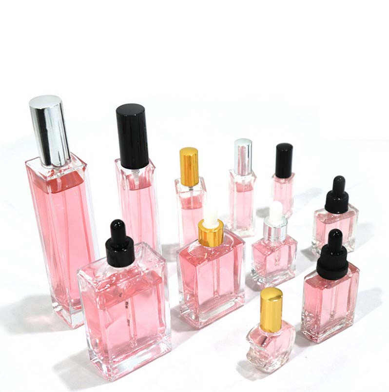 Glass Cosmetic Serum Essential Oil Dropper Bottle Eco Clear 10ml 2.3cm Dia