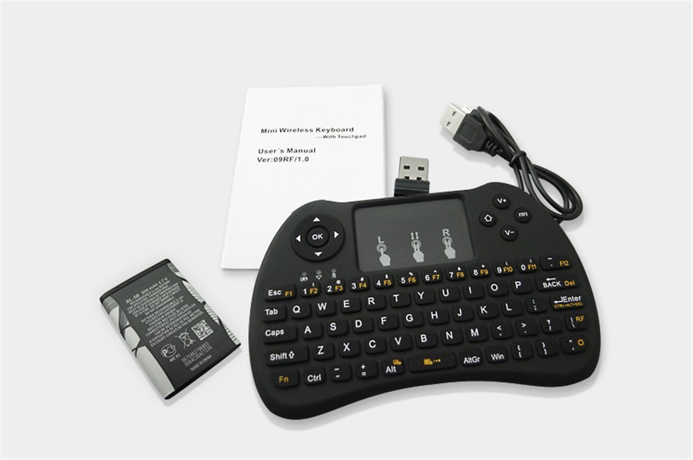 Multi Colorful Backlit Wireless Keyboard With Touchpad Easy Operating