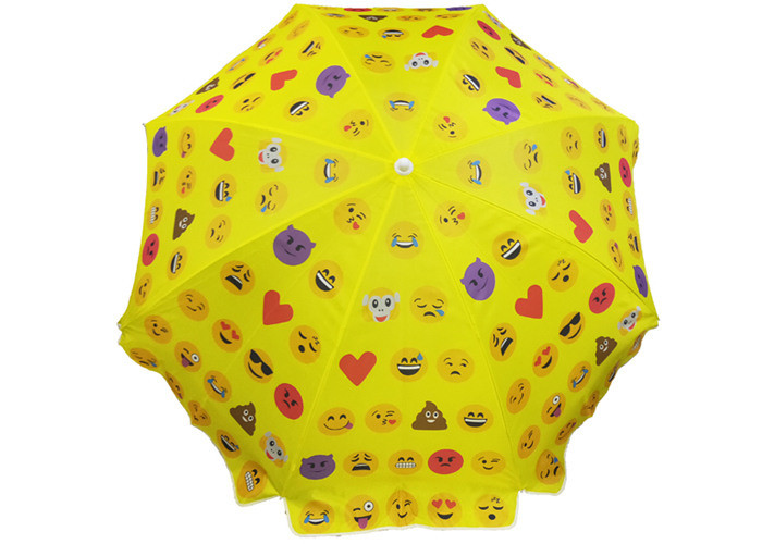 Compact Big Promotional Yellow Beach Umbrella , Personalized Beach Umbrella