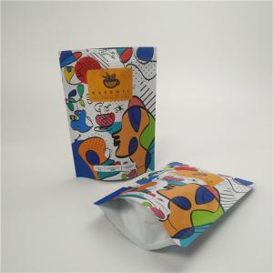 Buy cheap Custom Printed Flat Bottom Snack Pouches Matte Surface Finish Snack Bag Packaging Customized product