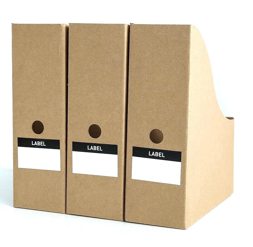 Kraft Paper File Box Paper Packaging Box OEM Logo Printing CMYK Display