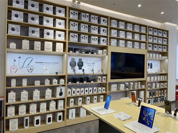 ODM Mobile Phone Display Cabinet EPE Cotton Packaging Cell Phone Showcase