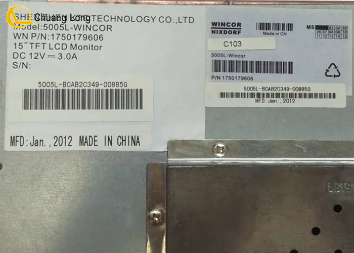 ATM Machine Parts Wincor PC280 15" TFT LCD Monitor Display 01750179606 1750179606