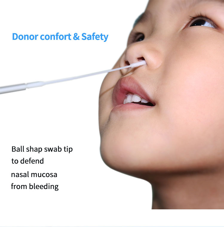 Nasopharyngeal Swab Disposable Sampling Tube Dry Collection Kit