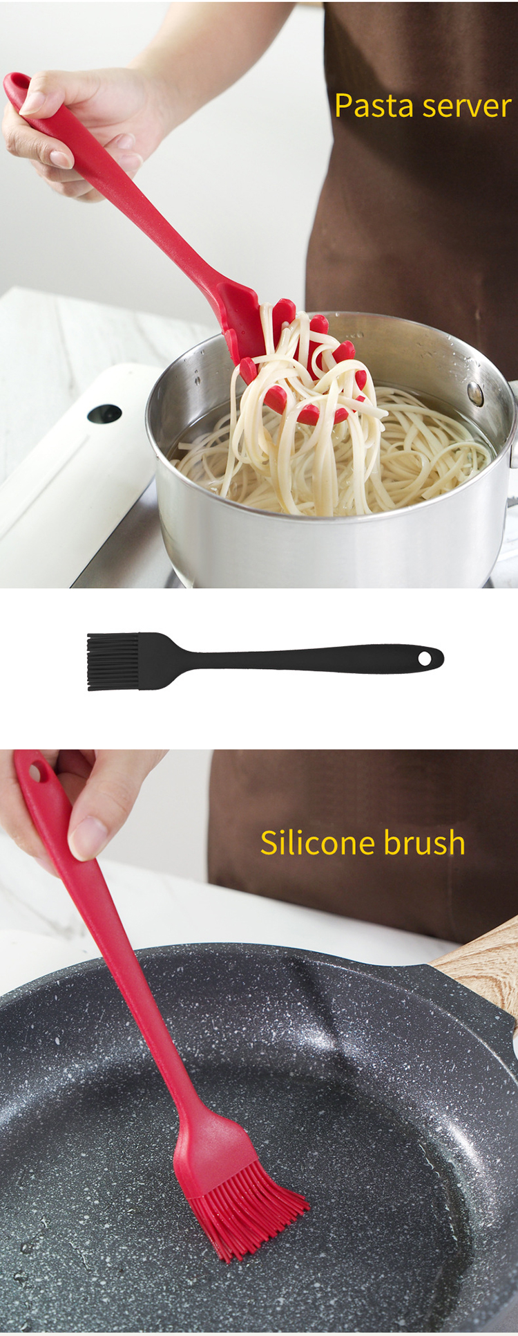 Lightweight Fadeless 10 Piece Silicone Kitchen Utensil Set