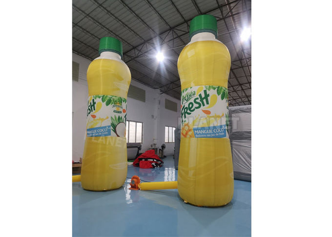 Advertising Inflatable Orange Juice Bottle Full Printing Logo
