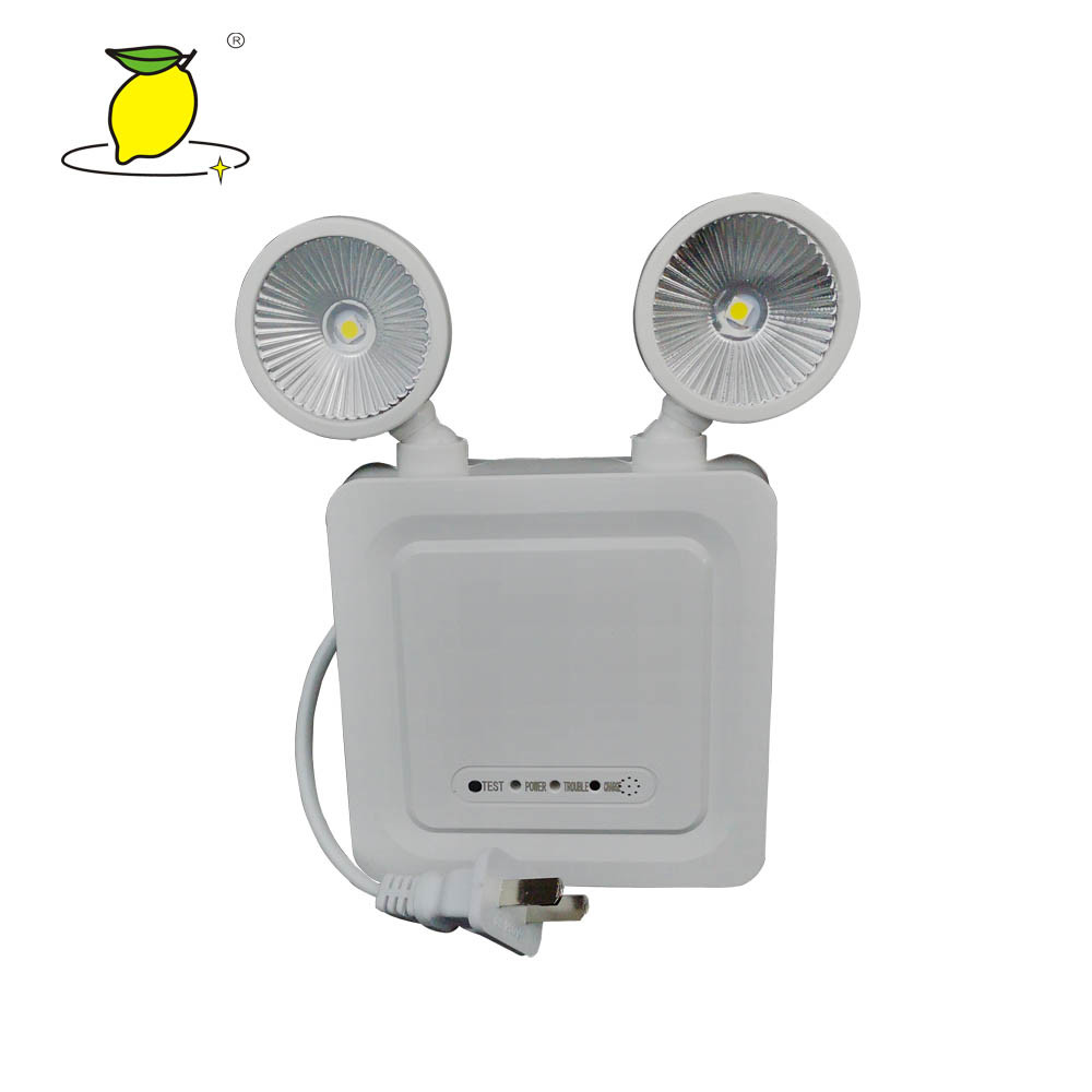 LED Twin Spot Emergency Lights Rechargeable For Hotel / Supermarket