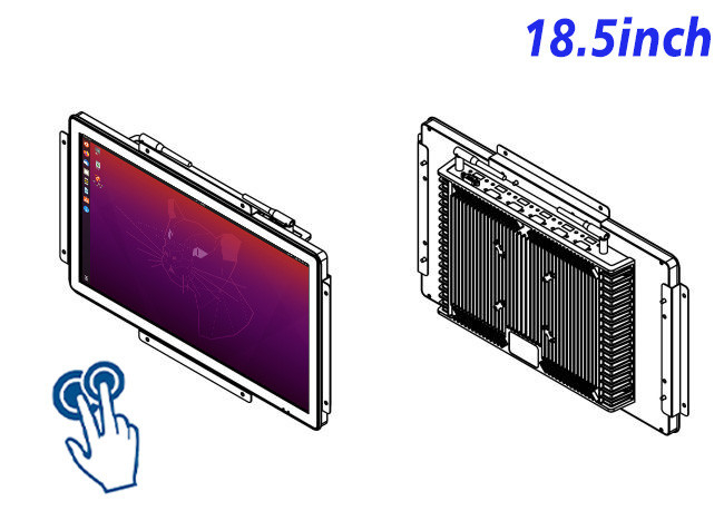 18.5-Inch Linux Touch Monitor for Security Systems and Industrial Monitoring