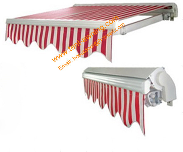 Durable Motorized Remote Control Retractable Semi-Cassette Awning