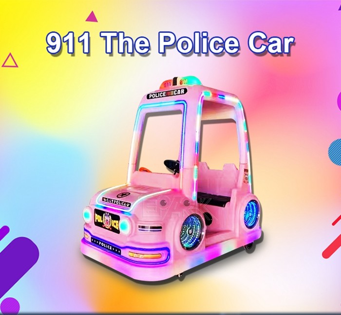 911 The Police Car Amusement Park Parent-Child Double Children'S Electric Roof Car