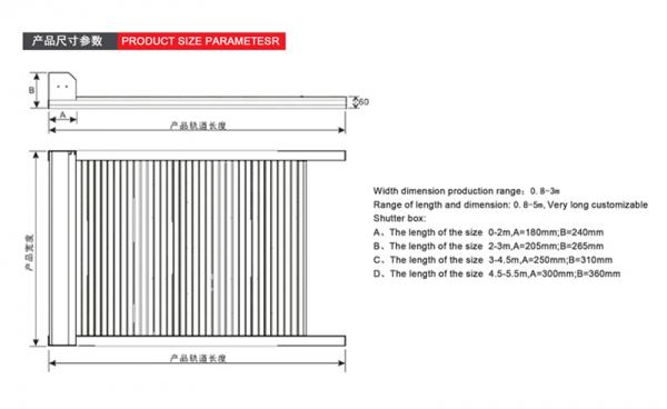 Aluminum Conservatory Roller Shutter Awning