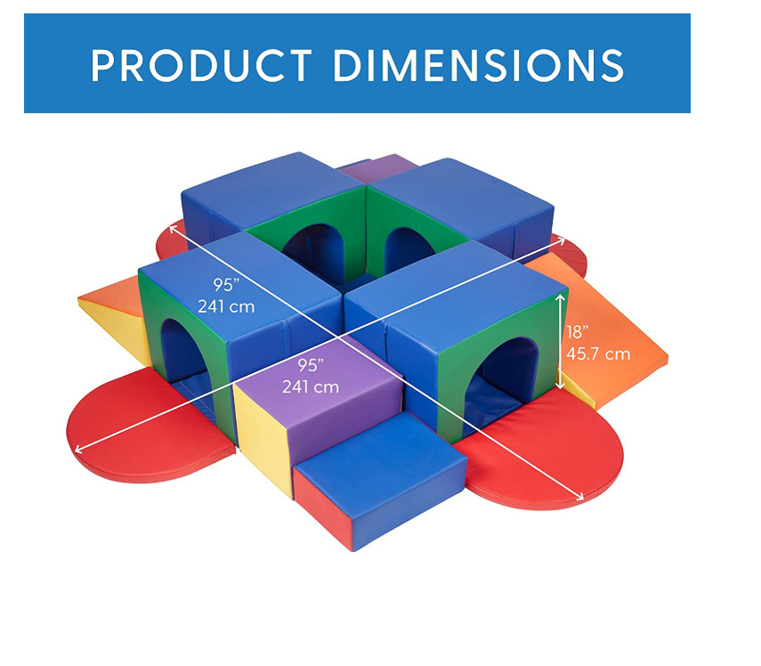 Octagon Gymnastics Four Tunnel Mats Beginner Toddler Climber For Safe Active Play
