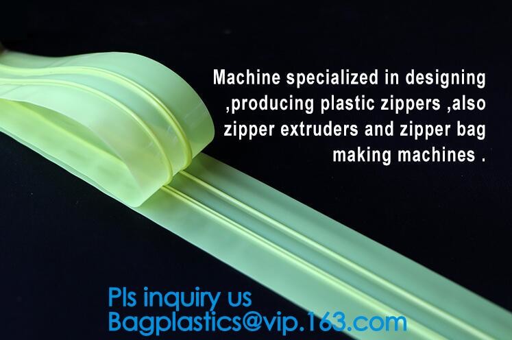 Flange Zipper Teeth, PP/PE/PVC/EVA Plastic Flange Zipper For Pouch, PP/PE/PVC/EVA Plastic Flange Zipper