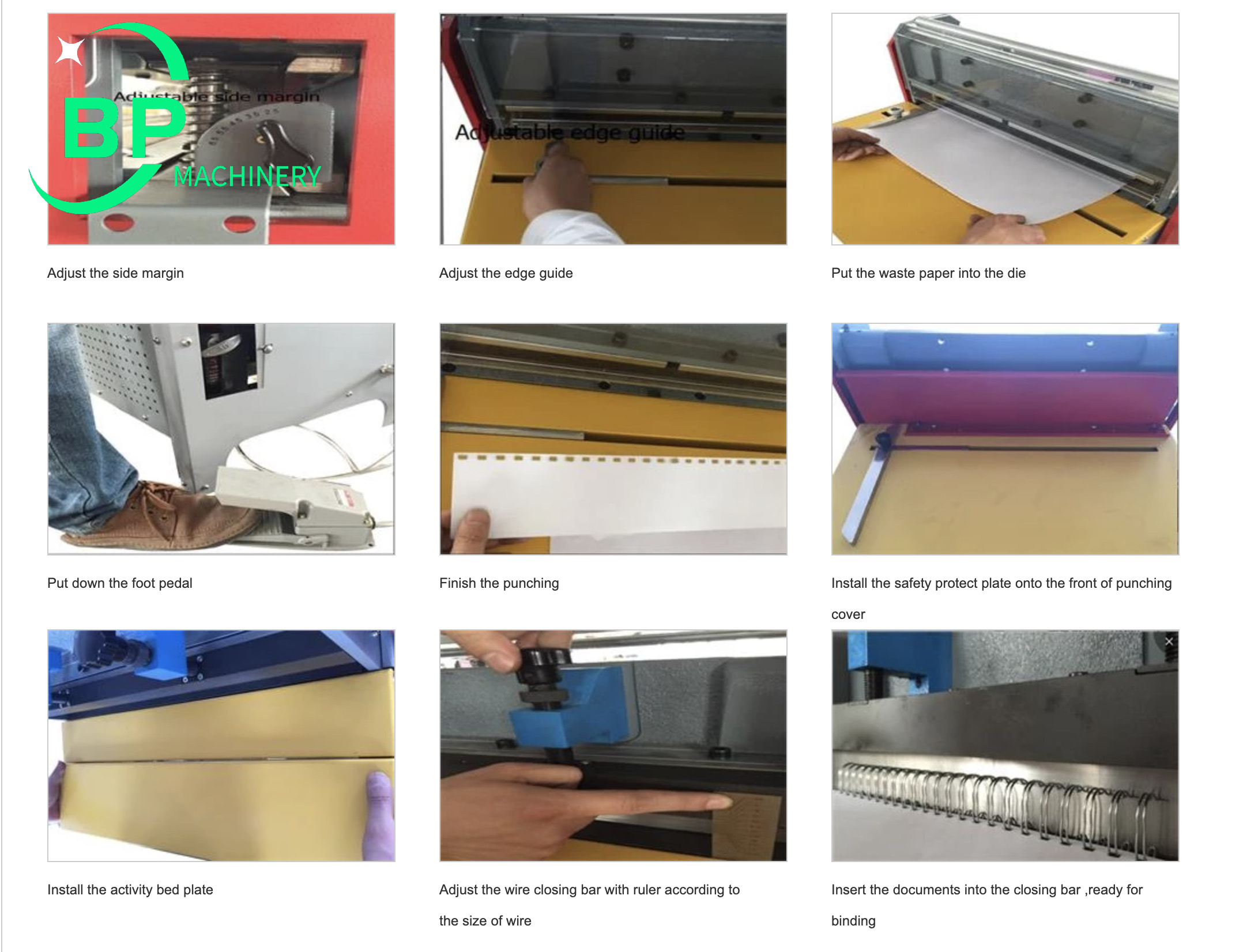 APM450 punching machine working steps