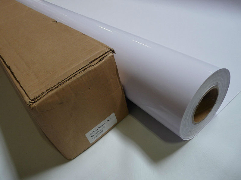 PVC Self Adhesive Vinyl Film With White Glue Heat - Resistant Single Sided