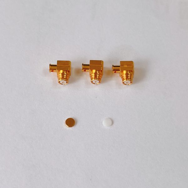 Gold Plated Brass MCX Connector Surface Mount Female RF Coaxial Connector DC-6GHz