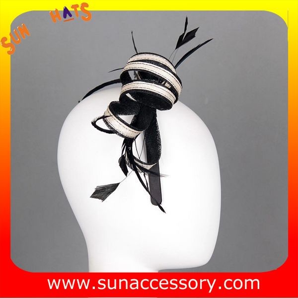 Elegant design sinamay fancinators hats for lady ,trendy Sinamay fancinator from Sun Accessory