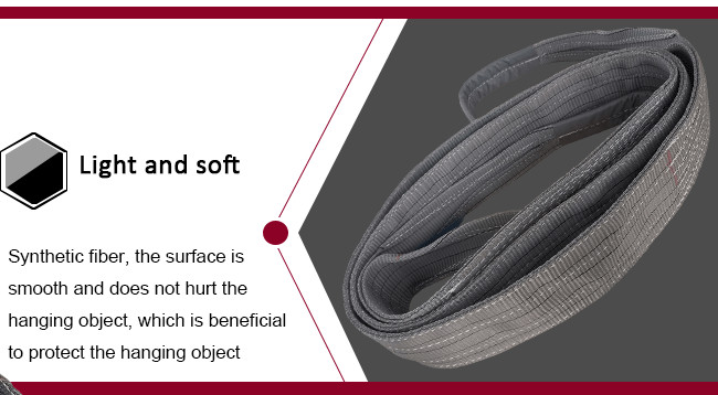 Durable Polyester Flat Webbing Sling Eye And Eye Webbing Sling Belt
