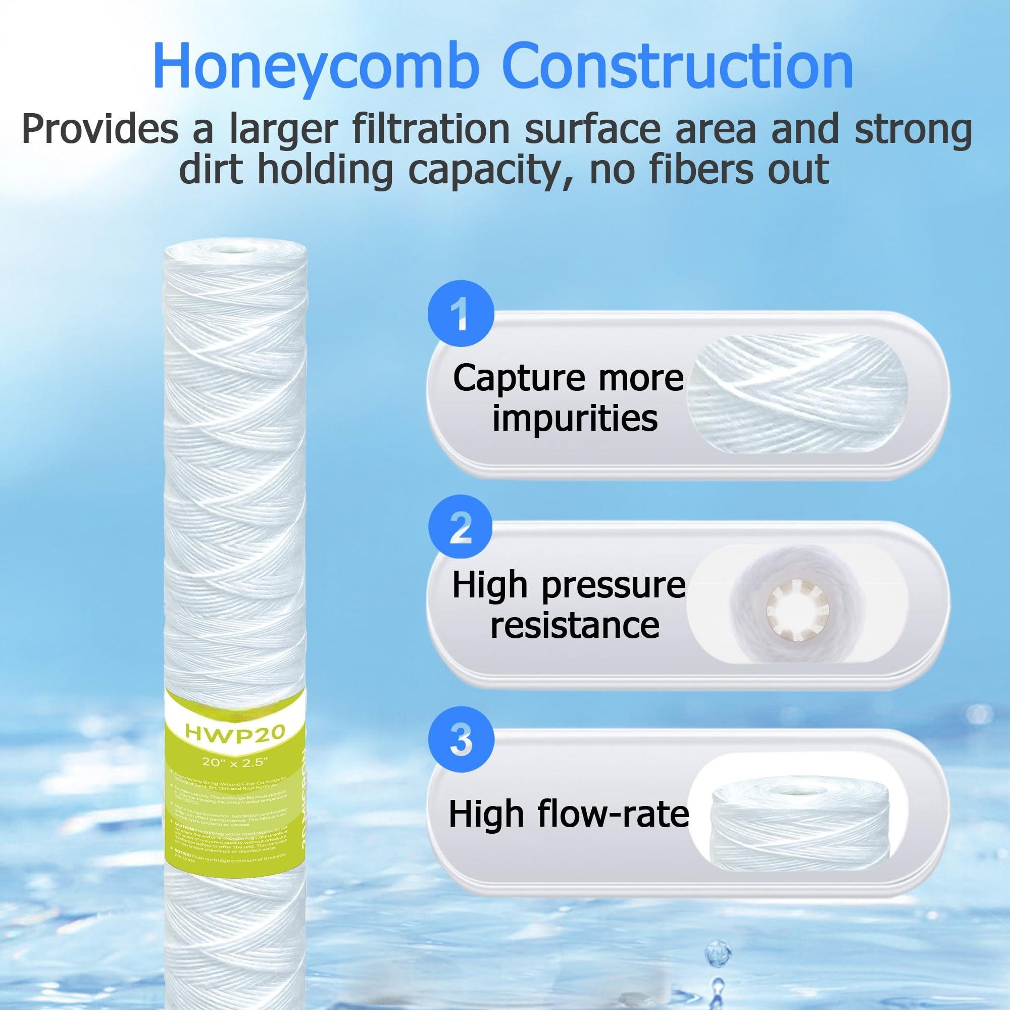 String Wound Sediment Filter Cartridge The Ideal Choice for Clean Water Weight KG 1 kg