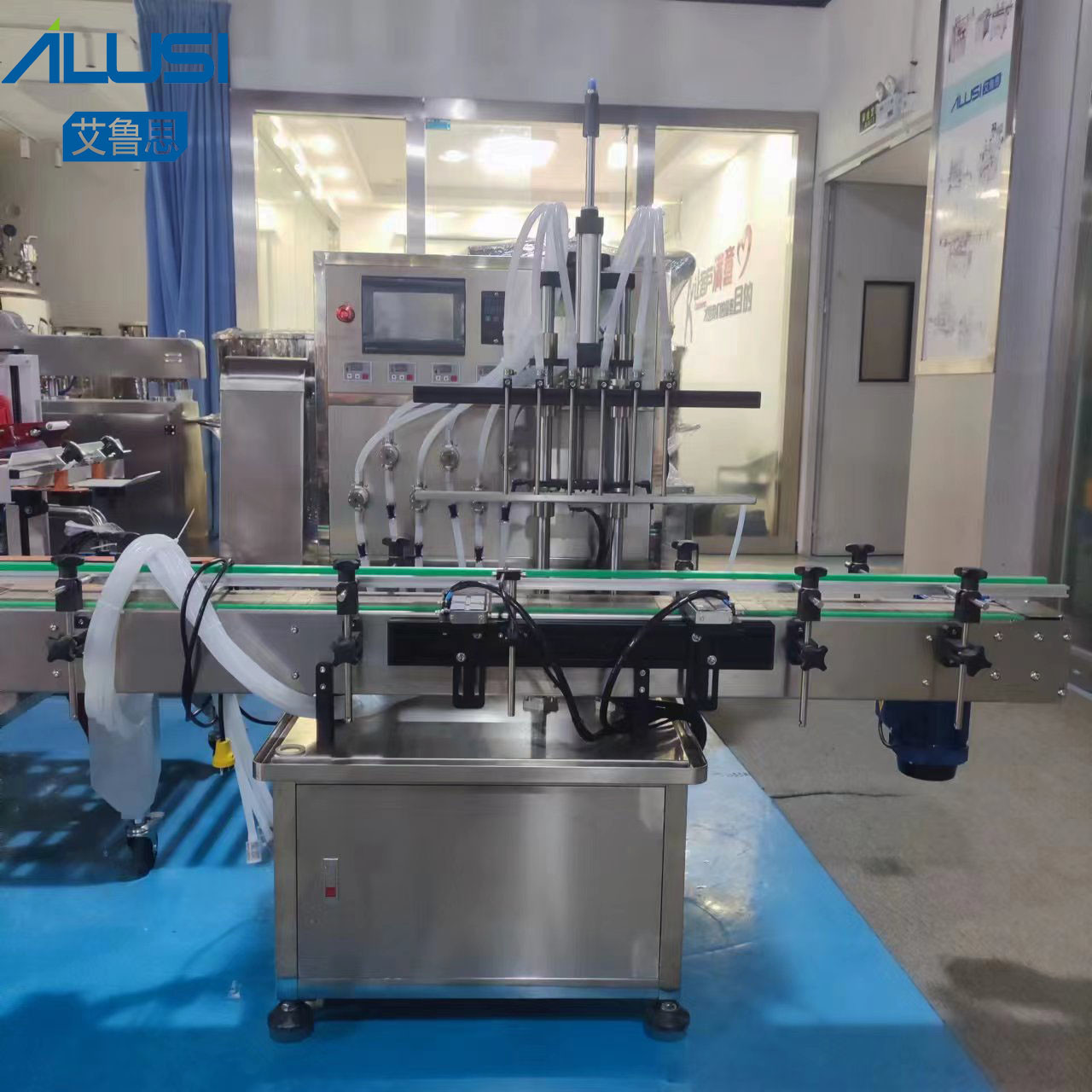 Oil Chemical Liquid Filling Machine Fully Automatic 6 Nozzles Gear Pump