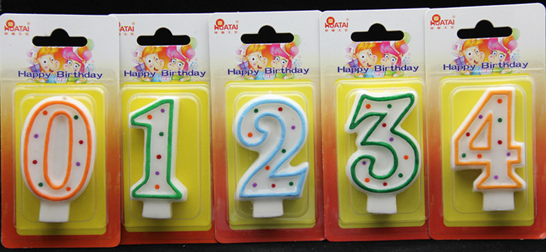 Best-selling unique polka dot number birthday candle