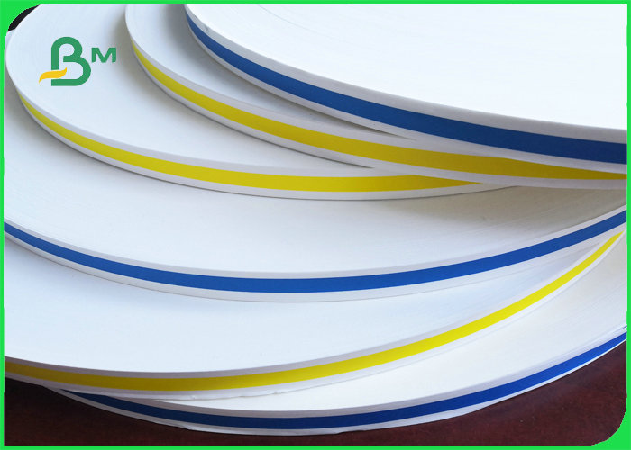 15MM 60gsm Straw Paper Roll With Striped Color Print Food Grade Fully Recyclable